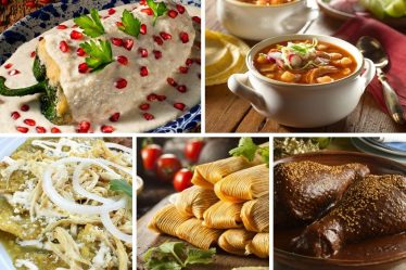 Collage de comida mexicana