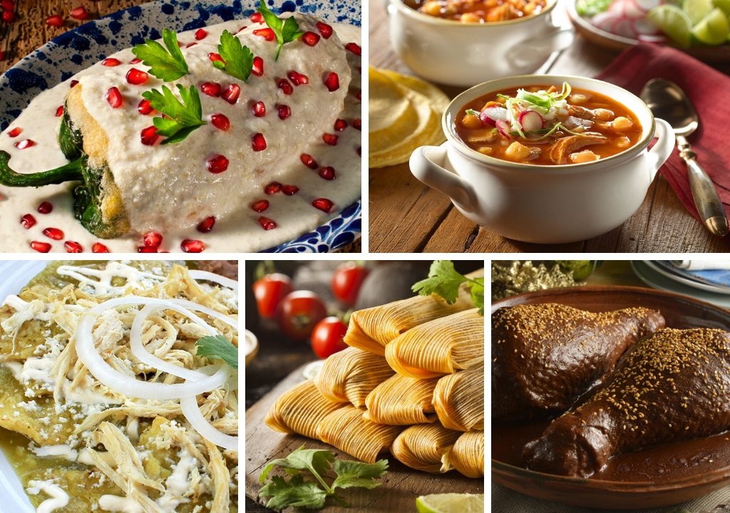 Collage de comida mexicana