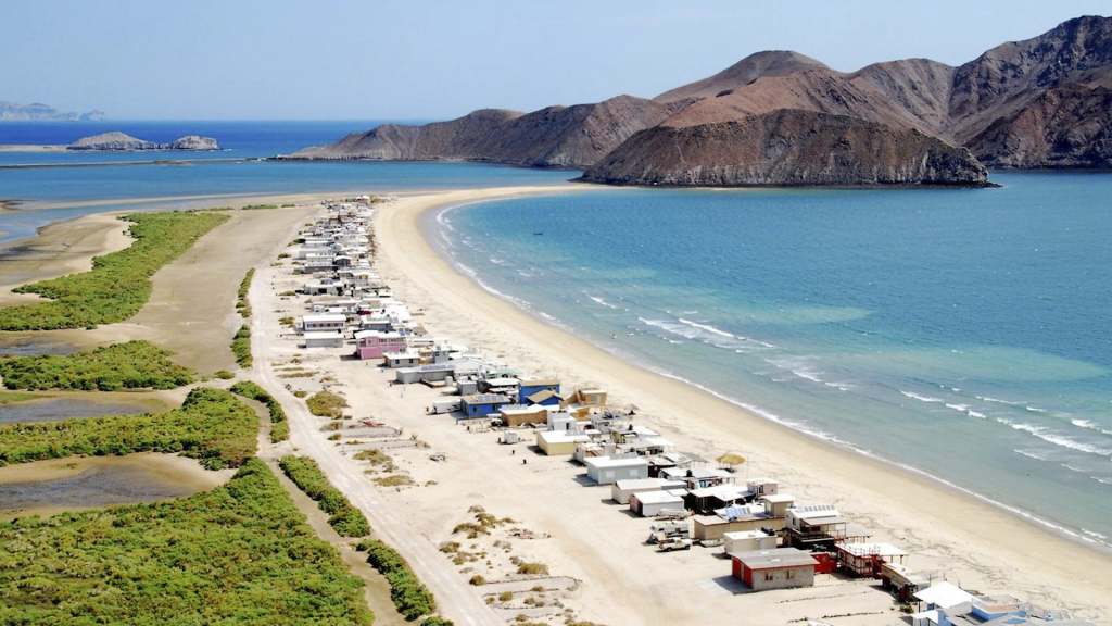 Vista aérea de playa de Baja California
