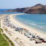 Vista aérea de playa de Baja California