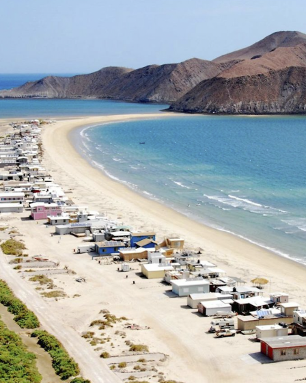 Vista aérea de playa de Baja California