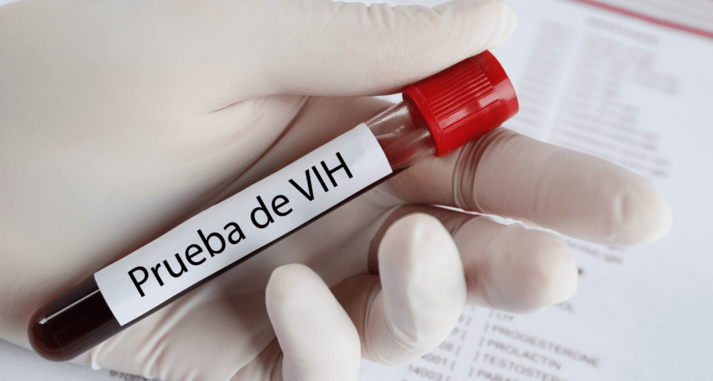 tubo de analisis de sangre prueba de vih