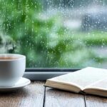 tarde lluviosa y café